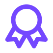 Stacks logo with 3 purple word bubbles stacked on top of each